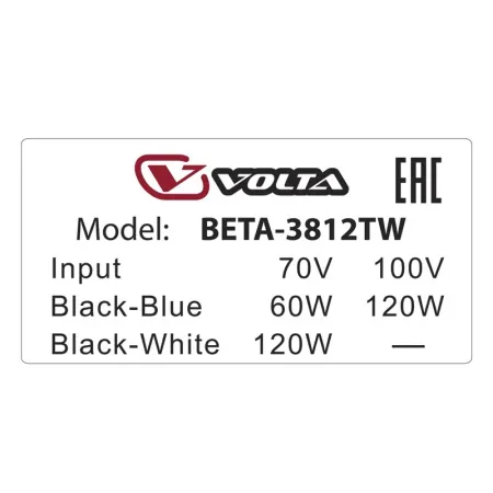Купить VOLTA BETA-3812T по выгодной цене в Санкт-Петербурге